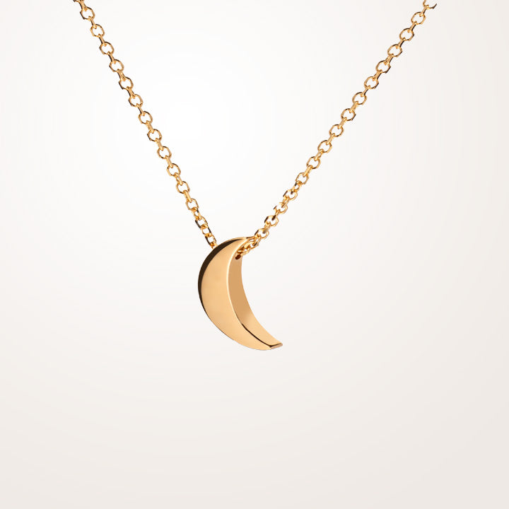 Pepper 14k Gold Moon Necklace